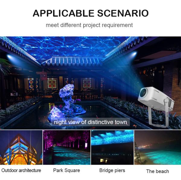 Projecteur d'effets vagues d'eau LED dynamique 400W IP65, 7 couleurs, lumières d'ondulation océaniques