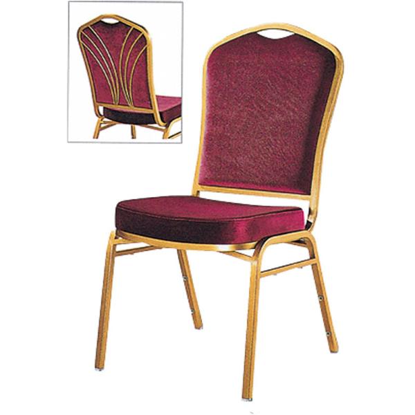 YLX-6074 Golden Aluminium/Steel Oil Painting Purple Church Banquet Chair