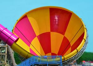 Outside Tornado Water Slide Playground For Amusement 1 Year Wanrranty