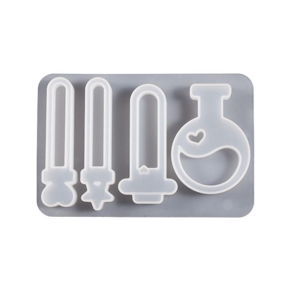 Crystal dropper magic bottle, quicksand test tube bottle pendant, silicone mold DIY key pendant, dropper grinder