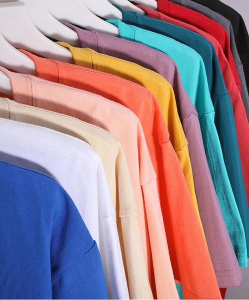 camisetas em branco de manga longa Regular 280gm 100% de algodão Homens Camisa de algodão grosso Grande