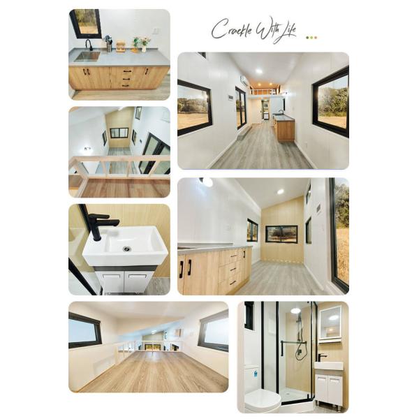 Предварительно сконструированный модульный дом с легкой стальной рамой Маленький дом на колесах для продажи