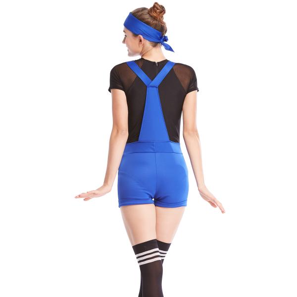 MiDee 3 Piece Jumpsuit Costume Mock Neck Short Sleeves Performance Wear