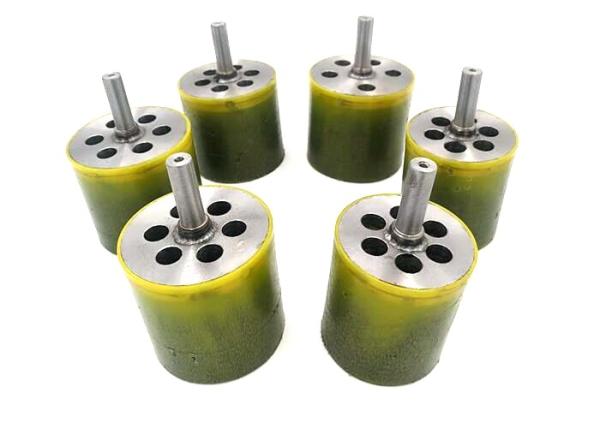 Polyflex Encapsulated Rubber Cup Brush Bonded 63mm For Cleaning Hot Welds