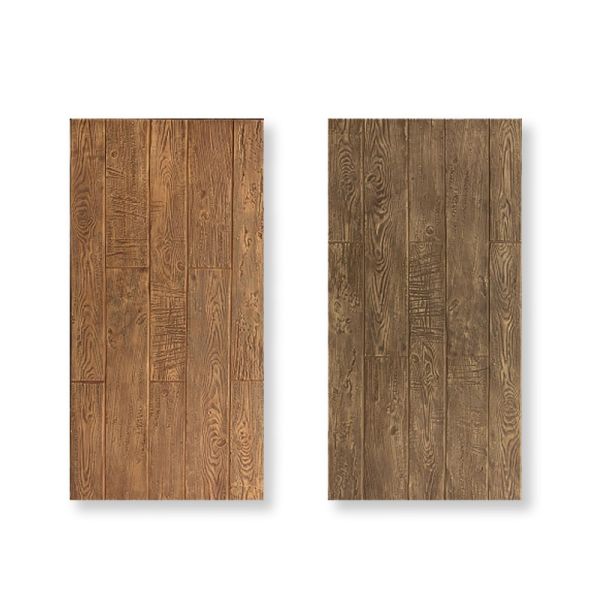 Eco Friendly PU Stone Weathered Wood Grain Wall Panel Timber Slab For Campsite Cabin