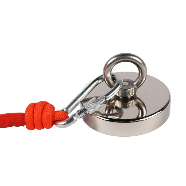 High Strength Nylon Magnet Fishing Rope 65ft 6mm With Carabiner