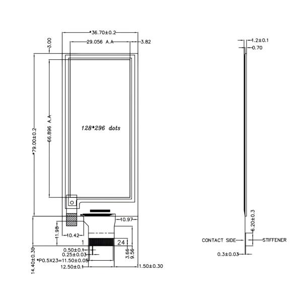 2.9 дюйма 128*296 точек MCU интерфейс E-Ink E-Paper Active Matrix Electrophoretic Display ЭПД панель