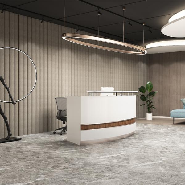 Company Front Desk, Reception Desk, Simple Modern Office Front Desk, Curved Hotel Lobby, Bar Counter, Cash Register
