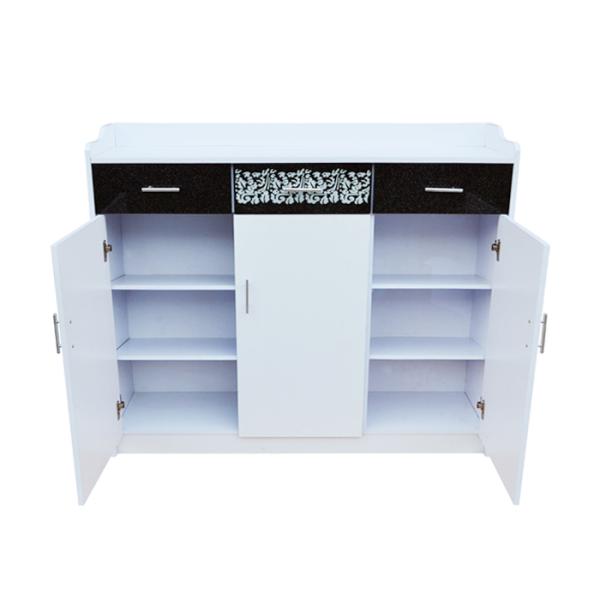 Taille en bois des portes 100cm du Cabinet 3 de Cabinet de chaussure de forces de défense principale de mélamine