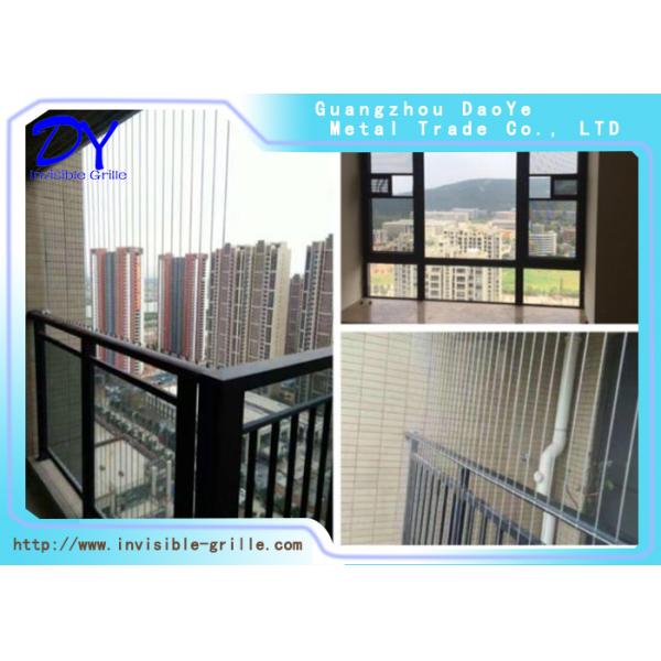 Invisible Balcony Protection Stainless Steel Wires 5cm Distance Gap