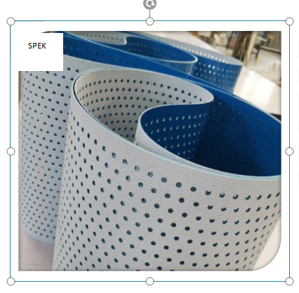White Blue Green Perforated Conveyor Belt PVC PU Punching Conveyor Belt