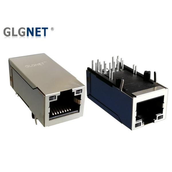 Small Rj45 Female Jack , Right Angle Rj45 Connector 1 X 1 Port IEEE 802.3u