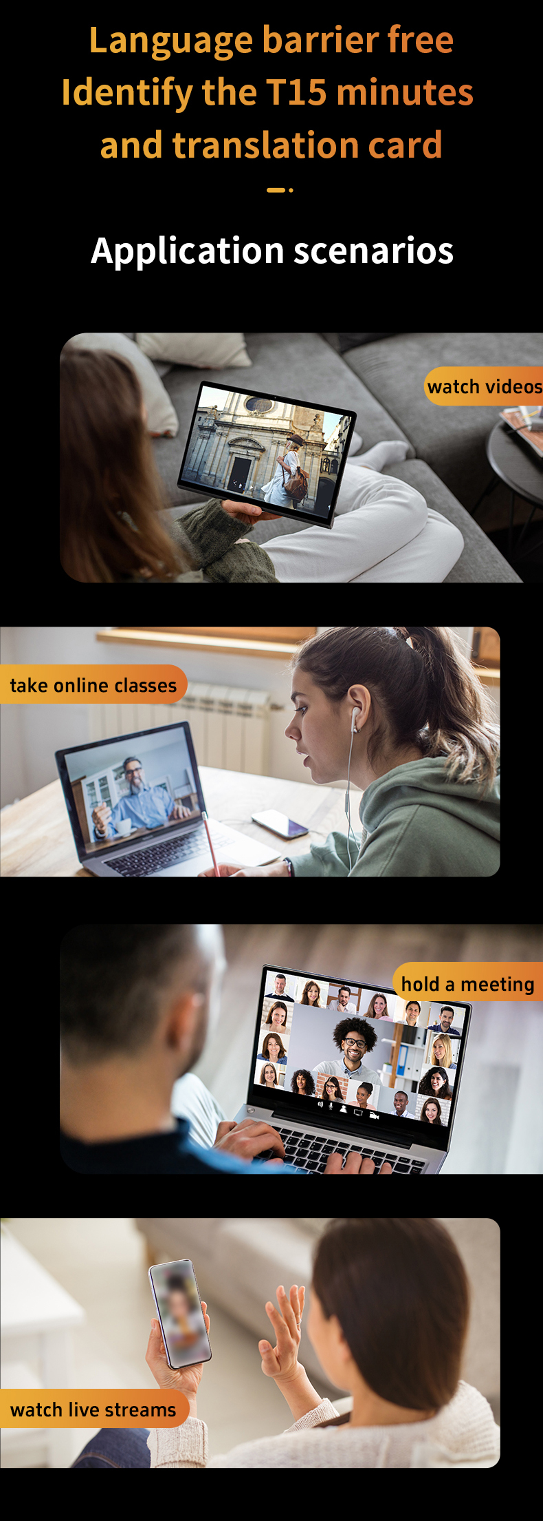 Summary Mobile Translator 147 Languages Video Calling AI Translation Device