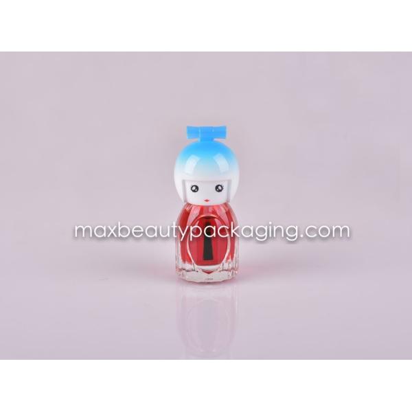 uv coating cute icon nail polish cap 10ml nail polish bottle flat brush nail polish plastic cosmetic packaging