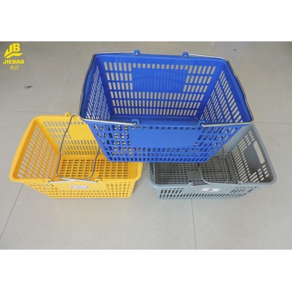Gray Commercial Shopping Baskets , 48.5X33X28cm Shopping Baskets For Retail Stores