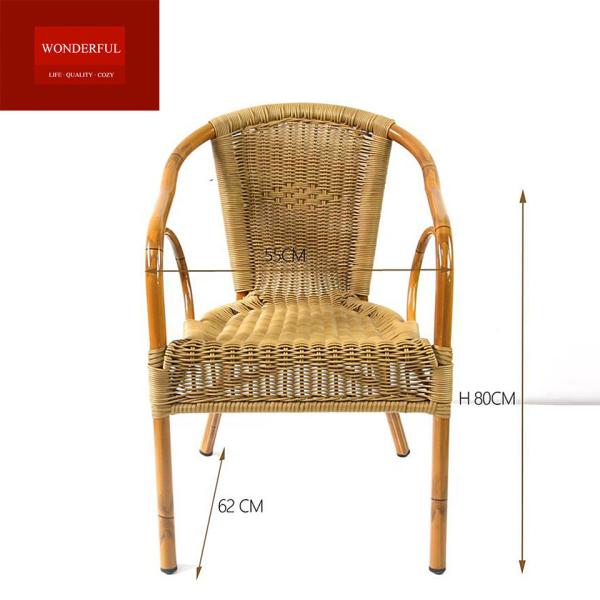 Enjoy Dining in Style with Our Aluminium Rattan Wicker Round French Bistro Chair