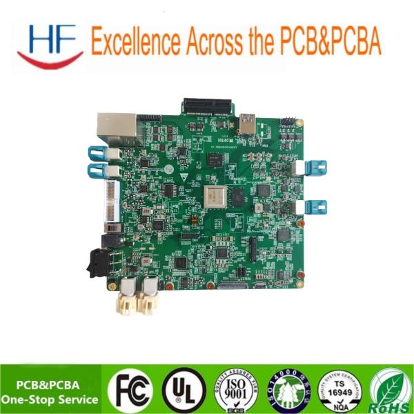 4 camadas de 1.6 mm de montagem de PCB eletrônico com máscara de solda verde AOI e teste de raios-X PCBA para dispositivos de rede