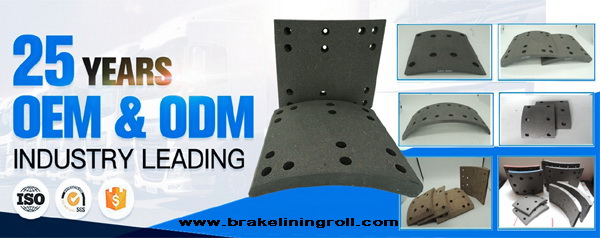 Non Asbestos Brake Lining For Truck Heavy Truck Brake Lining 19933 Brake Lining