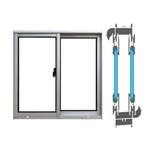 Современная квартира Алюминиевое стекло Сдвижные двери UPVC Окна с сеткой
