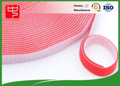 o dobro vermelho da fita de velcro de 15mm tomou partido gancho e laço, de volta à durabilidade traseira de velcro