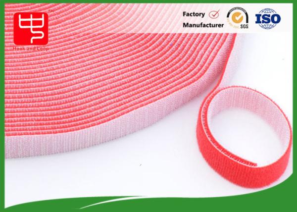 o dobro vermelho da fita de velcro de 15mm tomou partido gancho e laço, de volta à durabilidade traseira de velcro