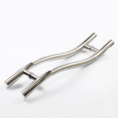 316SS 304SS Glass Door Hardware Accessories S Type Shower Room Handle 19mm Dia