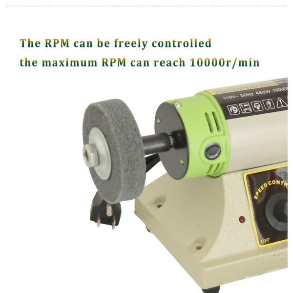 Полировщик верстачно-токарного станка полировщика 480W точильщика столешницы TOKTOS 7200rpm