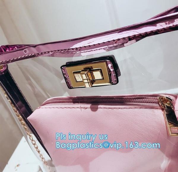 waterproof promotional clear tote pvc handle shopping bag, PVC mat waterproof reusable tote shopping bags, summer soft p