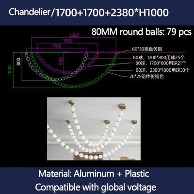 Postmodern Denmark Hotel Engineering Glass Lighting Clothing Store Cafe Showroom Long Chandelier(WH-NC-87)