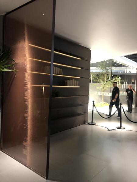 Color Metal Coated Mesh Fabric Glass Laminates / BR Metal Coated Mesh Fabric Glass Partition