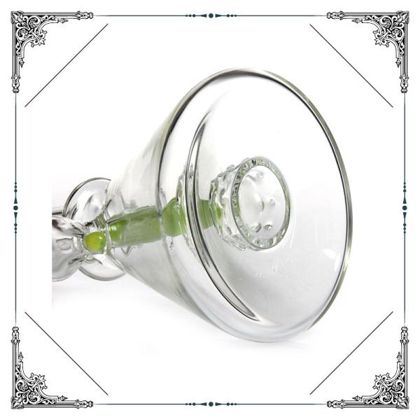 Glass Water Bubbler Holes Perc Heady Mini Smoking Water Pipes American Fluorescence Green and Purple
