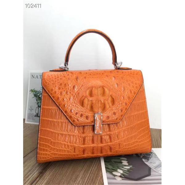 Fashion Genuine Crocodile Skin Lady Handbag Exotic Real True Alligator Leather Female Purse Women Three-way Shoulder Bag