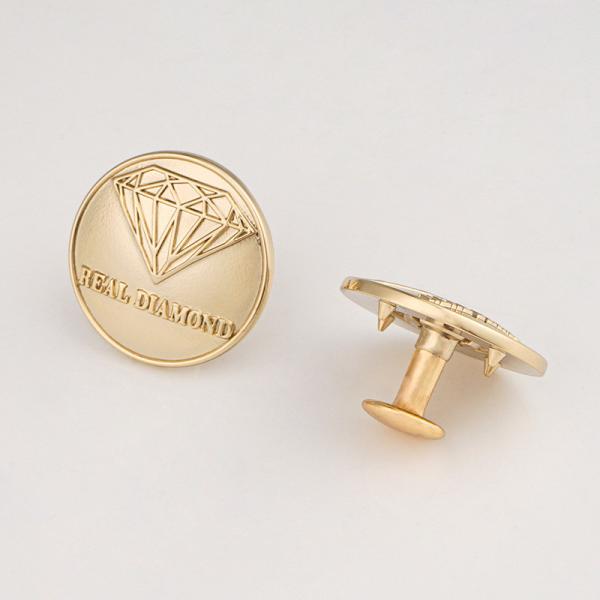 Metal Rivet Tags For Leather Accessories Custom Engraved Logo Circle Shape Rivet Label