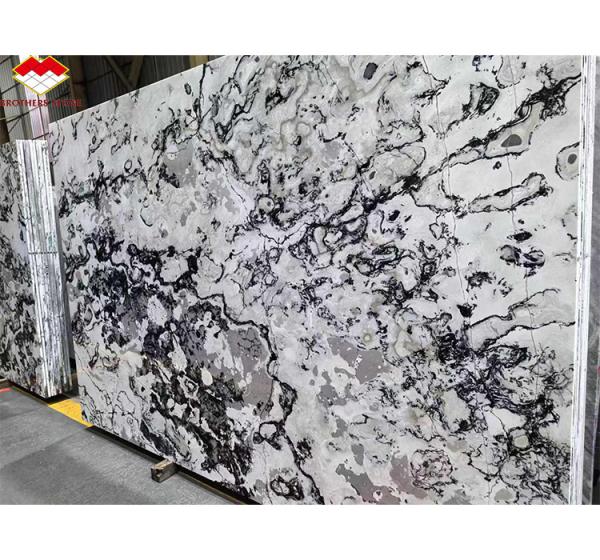 Hotel and Home Design Big Slab Panda White Granite Black Veins Kitchen Countertops