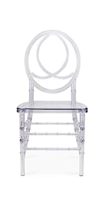 Clear Dining Chairs Crystal Transparent Seat, Modern Dining Chairs, Side Chairs for Wedding Party Event Reception