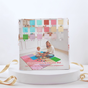 Portable Sensory Training Silicone Mat Kids Non Toxic Footprint Texture Tactile Massage Home Sensory Rehabilitation Pad