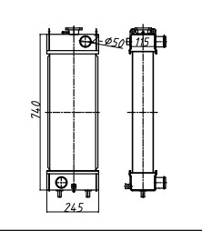 Краска сопротивления жары радиатора экскаватора KOMATSU PC60-8