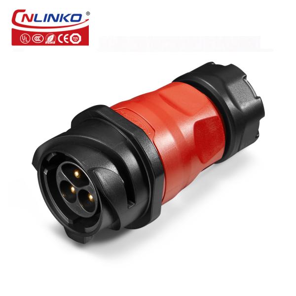Cnlinko YM 24 3 Pin Plastic Circular Single Hole Waterproof Aviation Plug Connector Plastic Single Hole Male and Female Socket