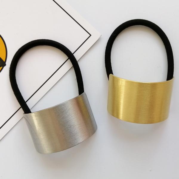 Thick Stretchy Hair Ties For Sleeping Stretchy Ponytail Holders Golden Rope 4x2.5cm