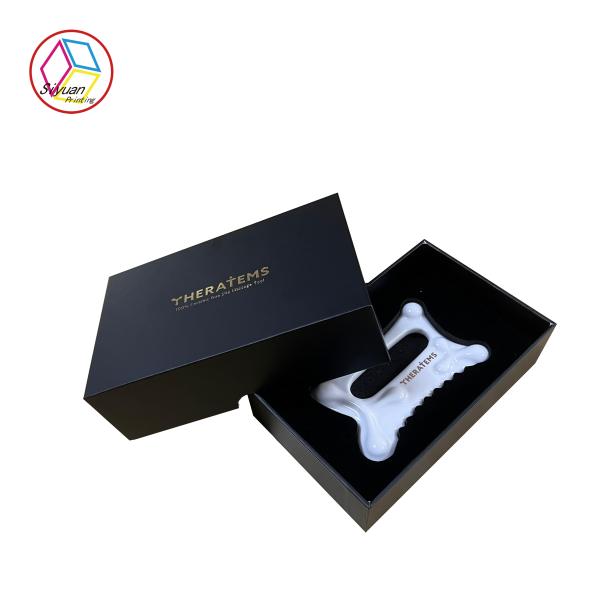 Anti Scratch Lamination Black Color Hot Stamped Craft Gift Box