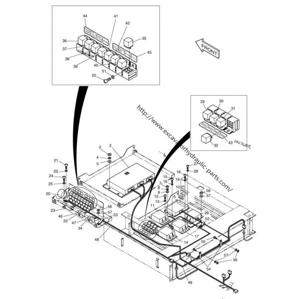 Экскаватор Доосан регулятора дросселя мотора 543-00074 панели 300611-00123 ручки С225-В