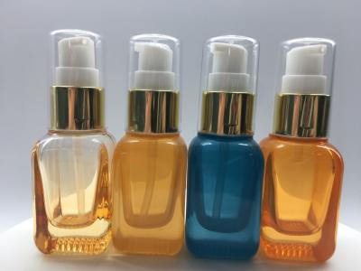 Luxury Glass Lotion Bottles High End Color Lacquering With Pump Cap