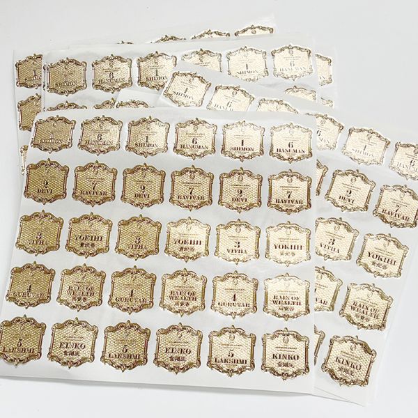 Personalized Gold Foil Waterproof Stickers for Sparkling Wine Non-Fading Colors with Strong Adhesion  Labels