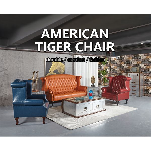 Nidea #8891 HOME Top Chinese Handmade Traditional Genuine Leather Chair Set Wood Legs Bedroom Park Villa Living