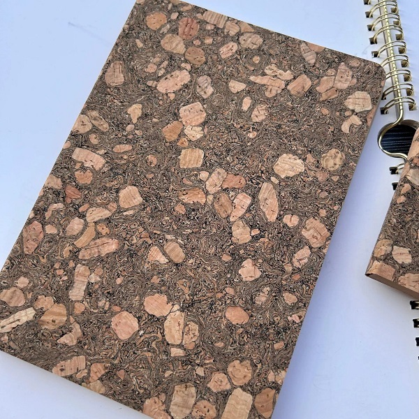 Eco-Friendly Spliced Coffee Ground Cork Notebook With Custom Logo