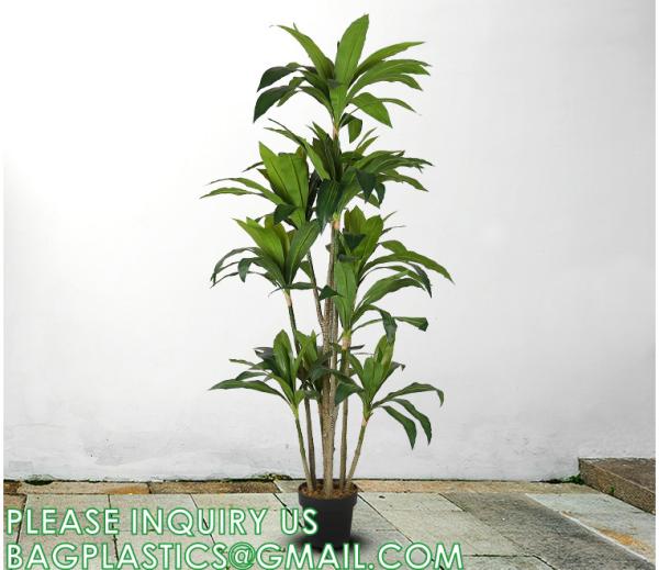 Dracaena Silk Plant Artificial 5ft Faux House Plants Evergreen Dracaena Marginata Fake Yucca Palm Trees in Pot