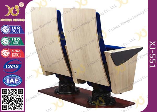 Fixed Plywood Modern Trainning Room Chairs With Single Leg Floor Mounted