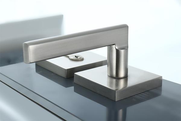 Entry Satin Nickel Lever Modern Mortise Lockset Handle Zinc Alloy