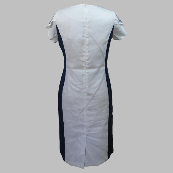 Vente chaude femme broderie manches courtes été automne robe maxi femme