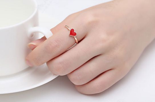 Korean Fashion 925 Silver Love Ring